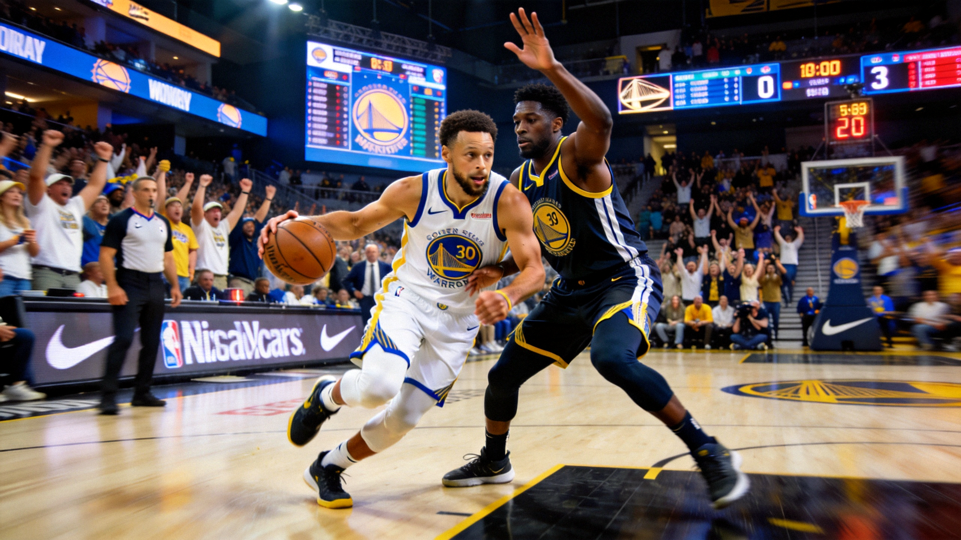 NBA总决赛高清直播现场球员对抗画面